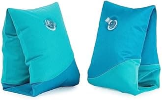 Swimways Soft Swimmies Toddler Floaties, Learn-to-Swim Inflatable Pool Floats & Arm Floaties, Swimming Pool Accessories for Kids Aged 3-5, Blue