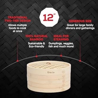 Helen's Asian Kitchen 97010 Steamer, Natural Bamboo