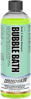 Nanoskin BUBBLE BATH Foaming Car Wash Shampoo 16 Oz. - Works with Foam Cannon, Foam Gun, Bucket Washes, Car Soap for Pressure Washer | For Car, Truck, Motorcycle, RV & More | Green Apple Scented