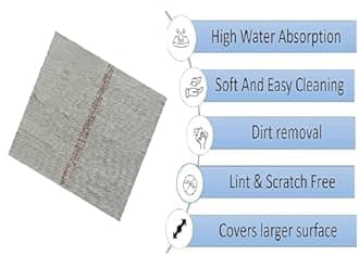 Rose Gold Cotton Floor Cleaning Cloth/Floor Duster/Pocha, 600 GSM (Off White,...