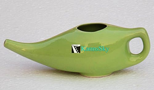 KannsSky Ceramic Jala Neti Pot - Green