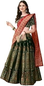 GenericJAYA CREATION BANARASI JAQUARD LEHENGA CHOLI