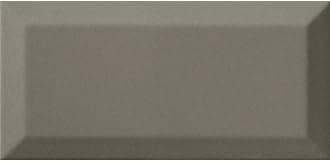 Metro Bisel Grey Ceramic Wall Bathroom Tile Subway Brick Effect 100mm x 200mm Bevelled Edge Kitchen Tiles Gloss Finish 1m2 Box of 50