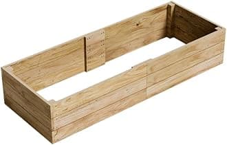 Conka Garden - Wooden Raised Bed Kit - Large Garden Planters for Vegetables, Herbs, Flowers – Start Growing Plants Earlier & Better - Durable & Resistant FSC Treated Timber 90cm L x 240cm W x 46cm H