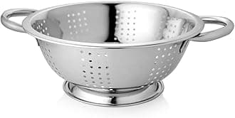 Fackelmann Stainless Steel Deep Colander, 28cm, 1 Piece, Silver