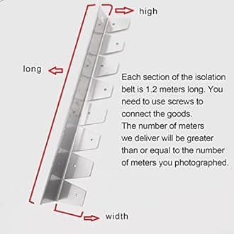 Landscape Edging Border,with Anchoring Stakes Top Commercial Grade Plastic Garden Border,Stainless steel Premium Yard Edging Fence,50 * 30*thickness 1mm,1m