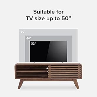 mopio Ensley TV Stand, Mid Century Modern for 55/60/65 inch TV, Farmhouse TV Stand, Entertainment Center with Storage, TV and Media Console for Living Room (Walnut, 46")
