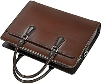 Briefcase for Men Genuine Leather Computer Laptop Bag Business Shoulder Bag that Fits 14 Inch…