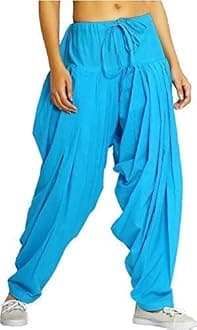 NOBHOB Women's Cotton Plain Patiala Salwar (Size: Free Size, Length: 41 Inches)