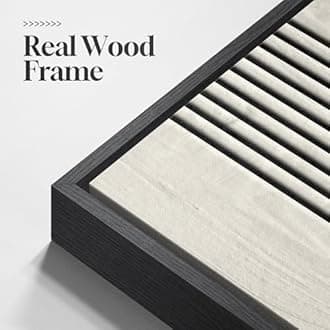 Framed Boho Wall Art for Living Room, Large 3 Piece Neutral Geometric Black and Beige Abstract Pictures Wall Art Decor, Farmhouse Vintage Artwork Home Decor for Hallway Office Guest Room 24x36 Inch