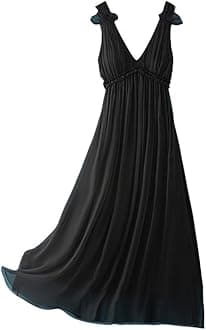E-Girl Women 100% Silk Dress Solid Off-Shoulder Sleeveless Silk Knee-Length Casual Cocktail Party Prom Dress Pleated High-Waisted Mulberry Silk Flowy Dress,D8837