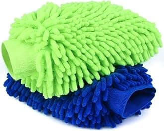 ALOUD CREATIONS Double Sided Microfiber Cleaning Gloves (Multicolour, Large) - Pack of 2