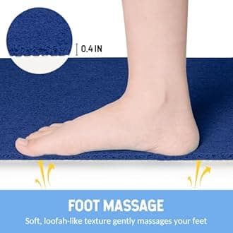 Non-Slip Bathtub Mat, Anti Slip Shower Mat, Fast Drying Bathtub Mats, Foot Scrubber Mat, Anti Slip Mat for Tub, Floor, Bathroom, Kitchen, Home, Hotel (Navy Blue 40"×16")