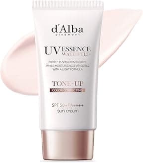 d'Alba Italian White Truffle Waterfull Tone-up Sun Lotion SPF50+PA++++, Vegan Hybrid UV Filters Tinted Sun Lotion, Glow and Brightening, Safe for Dry and Sensitive Skin, Korean Skincare