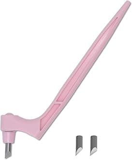 Joyangy Craft Cutting Tools, 360 Degree Rotating Blades Stainless Steel Cutter Pen with 15, 30, 45 Degree Blades for DIY Crafts, Stencils, Scrapbooks-Pink