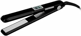 New Ultrasonic Infrared Hair Straightener Care Flat Iron Recovers The Damaged Hair LCD Display Hair Treatment Styler Cold Iron Straightener, Black