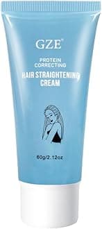 GZE Hair Straightening Cream Smoothing Silk Protein, Protein Correcting Hair Straightener & Detangler Product for Women