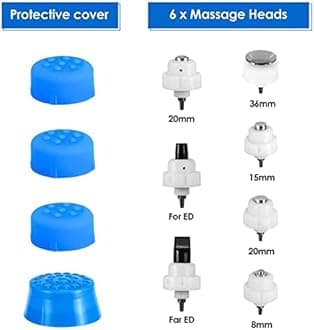 QJJML Extracorporeal Shock Wave Machine, ED Electromagnetic Therapy Machine, Pain Relief Massager with Massage Head & Handle Wire, for Treatment