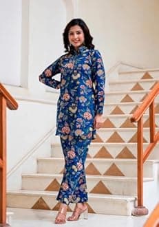 Leriya Fashion Co-ord Set For Women Stylish | Kurta Sets for Woman | Kurtis | Short Kurti For Women Latest | Dress For Woman | 3/4 Sleeve Ethnic Co Ord Set