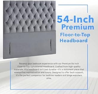 ComfoRest - Elegant 6FT Super King Divan Base with Headboard & 4 Drawers | Sturdy Frame with Storage Solutions | Practical Design for a Stylish and Organised Bedroom (Grey Plush)