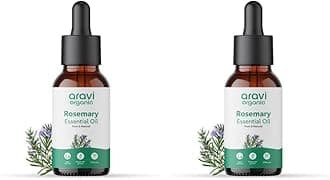 Aravi Organic Rosemary Essential Oil for Hair Growth,Quick Hair Growth Rosemary Oil for Women and Men - 100% Pure Rosemary Leaves Oil - 30 ml (Pack of 2)