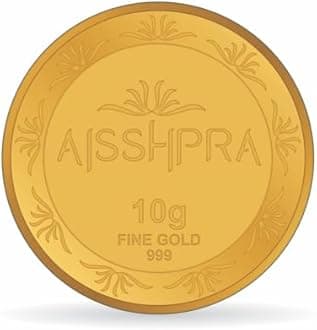 Aisshpra 24K (999) Gold Coin | Bar, Bullion | Certified Purity with Gift Box | Ideal for Diwali, Dhanteras, Akshaya Tritiya, Wedding Gifting & Investment
