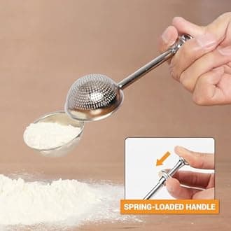 SUHAV Stainless Steel Baker’s Dusting Wand for Sugar, Flour and Spices Silver