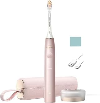 Philips Sonicare Protective Clean 9900 Rechargeable Electric Power Toothbrush, Charging Travel Case with USB Charging, Soft Brush Head, Pink with Accessories