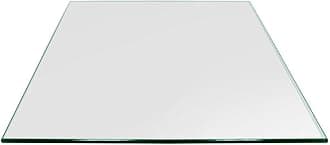 TroySys Square Glass Table Top Custom Annealed Clear Tempered - 3/8" Thick Glass With Pencil Polished Edge & Radius Corner For Dining Table, Coffee Table, Home & Office Use - 30" L Inch