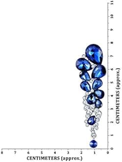 Yellow Chimes Earrings for Women and Girls | Multicolor Stone Crystal | Silver Tone Drops | Oval Shaped | Birthday Gift for Girls and Women Anniversary Gift for Wife