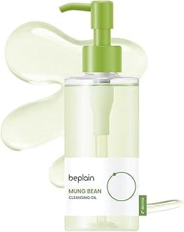 beplain Mung Bean Cleansing Oil(6.76fl.oz/200ml)| Fragrance-Free | Non-Comedogenic Tested| Makeup Blackhead Remover & Deep Pore Cleanser| Suitable for Sensitive Skin| Double Cleansing Korean Skincare