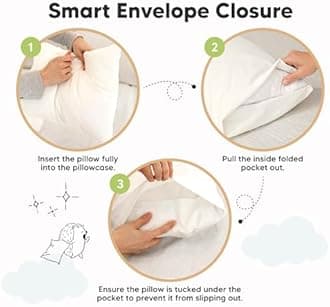 KeaBabies Toddler Pillowcase for 13X18 Pillow - Organic Toddler Pillow Case for Boy, Kids - 100% Natural Cotton Pillowcase for Miniature Sleepy Pillows - Toddler First Pillow - Pillow Sold Separately