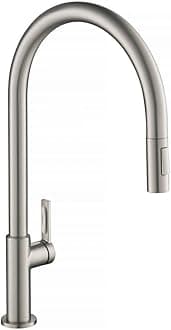 Oletto High-Arc Tall Single Handle Pull-Down Kitchen Faucet in Spot Free Stainless Steel, Height 20 3/8 inch, KPF-2821SFS
