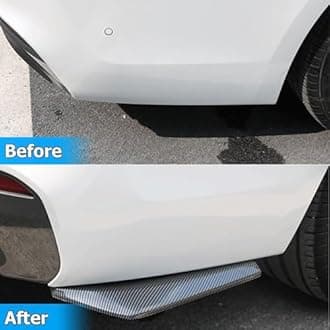 MZGDONGF 2 Pcs Car Rear Bumper Lip Spoiler for Suzuki Baleno I (WB) 2015-2018 2019 2020 2021 2022, Rear Corner Rear Llip Diffuser Spoiler Side Fin Scratch Protector Car Accessories,Carbon Fiber