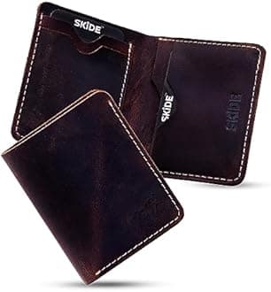 SKiDE Hunter Slim Wallet | Minimalist Wallet & Small Wallet for Men | Card holder for Men & Women | Card Holder wallet | (Hunter Brown)