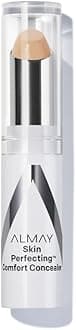 Almay Skin Perfecting Comfort Concealer, Face Makeup, Full Coverage, Natural Looking Finish, Cruelty-Free, Hypoallergenic, Dermatologist Tested, 140 Light/Medium, 1 Count