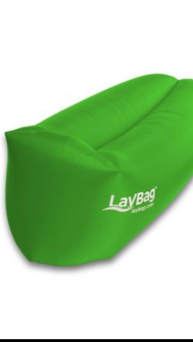 Durable LayBag Inflatable Air Lounge (Green)