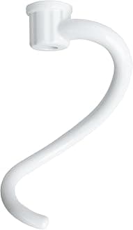 Spiral Dough Hook Replacement for Kitchen Aid Mixer - Coated Dough Hook for K5SS K5A KSM5 KS55 Pro 600, Dough Attachment for Kitchen aid Lift Stand Mixer, Work with kitchen Aid 5 qt / 6 qt Lift