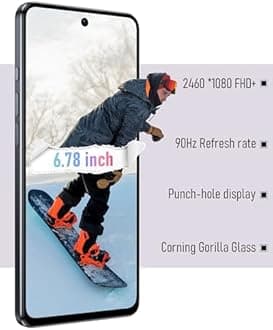 Ulefone Note 18 Ultra, 5G Unlocked Smartphone, MTK Dimensity 720 12GB+256GB, 6.78'' FHD+ Corning Gorilla Screen, 50MP+32MP, 5450mAh(18W), Android 13, NFC/IR Blaster/Fingerprint ID/US Warranty, White