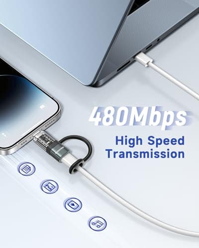 BLACKSYNCZE 36W USB C to Lightning Adapter, PD Fast Charging USB C Female to Lightning Male Adapter with Data Transfer for iPhone 14 13 12 11 Pro Max/Pad Pro/Air 5/Mini 6/Pod, Not for Audio/OTG