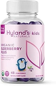 Hyland's Kids Organic Elderberry Plus Gummies, Organic Black Elderberry with ...