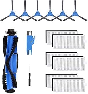 Replacement Parts Accessories Compatible with ionvac SmartClean 2000 Robovac Robot Vacuum Cleaner Filters, Brushes and Roller Brush