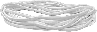 12 Extra Large Hair Ties for Dreadlocks and Thick Hair, Long and Oversized (White)