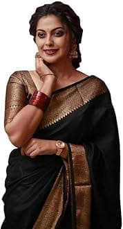 Women's Pure Banarasi Style Kanjivaram Silk Saree With Blouse Piece For Wedding (Yatri)