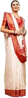 Satrani Women'S Poly Silk Woven Saree With Unstitched Blouse Piece