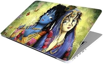 Full Laptop Skin Stickers HD Quality Sticker for Laptops Upto 15.6" (Dustproof|Waterproof|Scratchproof|Reusable) - Krishna FL