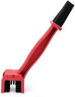 Portable Chain Cleaner Motorcycle Road Bike Chain Clean Brush Bicycle Clean Motorcycle Tools Chain Cleaner Maintenance Tool (1, Red)