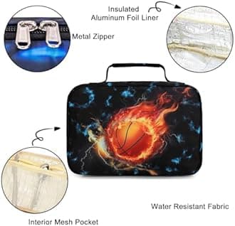 LEDAOU Lunch Bag Kids Insulated Lunch Box Girl Boy Insulated Reusable Lunch Bag for School Picnic Hiking Work