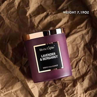 Scented Soy Candles, 35 Hours Burn Time, Natural Soy Wax, Home Fragrance Decor Gift for Women & Men, Lavender & Bergamot