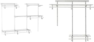 ClosetMaid ShelfTrack Wire Closet Organizer System and ShelfTrack 2ft. to 4ft. Adjustable Closet Organizer Kit, White